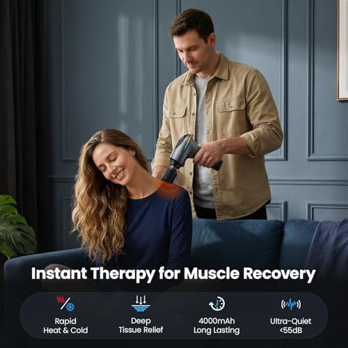 BOB AND BRAD A2 Pro Massage Gun with Heat and Cold, Pressure Sensor - Image 3