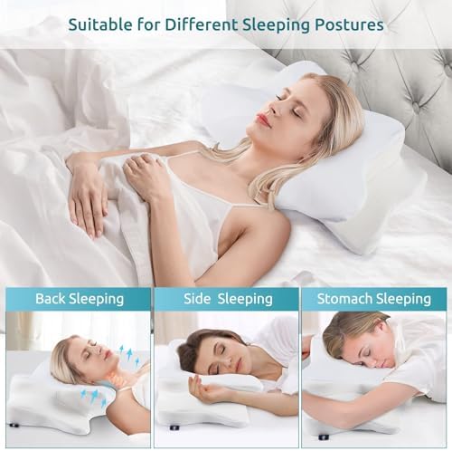 DONAMA Cervical Pillow for Neck and Shoulder,Contour Memory Foam Pillow,Ergonomic Neck Support Pillow for Side Back Stomach Sleepers with Pillowcase - Image 4