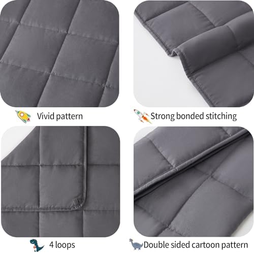Weighted Blanket - Weighted Blanket 5 lbs Grey Heavy Blanket - Breathable Blanket(36 * 48 inches, 5 lbs) - Image 4