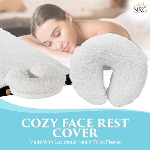 Fleece Massage Table Pad & Face Cradle Cover By NRG - Hypoallergenic Fleece Massage Pad Cushion & Face Cradle Cushion for Massage Tables & Esthetician Beds - Soft Thick Hypoallergenic Fleece - Image 6