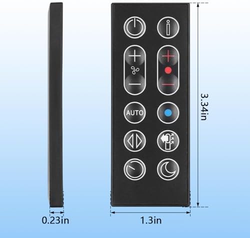 Replacement Remote Control Compatible with Dyson HP04 HP05 HP06 HP07 HP09 Pure Hot Cool Fan with Battery with Magnetic,Part NO.969897 - Image 5