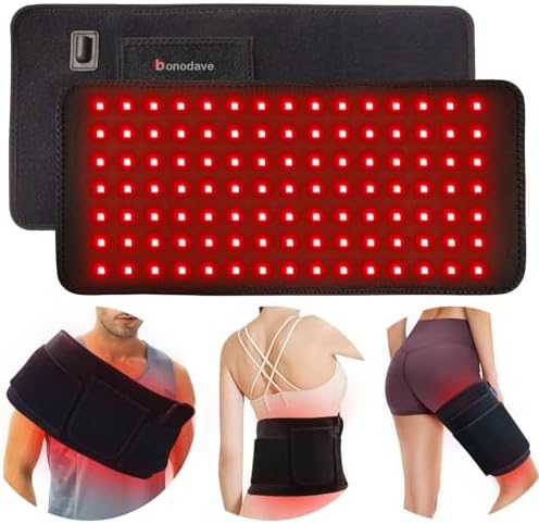 bonodave Red Light Therapy for Body, 15.7" x 8" Infrared Red Light Pad for Shoulder Back Knee Pain Relief Infrared Light Heating Therapy Wrap Pad Belt for Home Office, Ideal Gift by bonodave