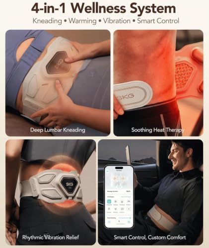 SKG W9 Pro FSA Lower Back Massager for Strain Relief Deep Tissue - Image 4