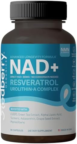 Direct NAD+ Supplement, 60 Capsules by RedberryOrganics