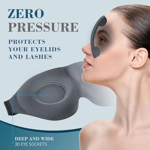 ZGGCD Sleep Mask for Side Sleeper, Light Blocking Eye Mask for Women Men - Image 4