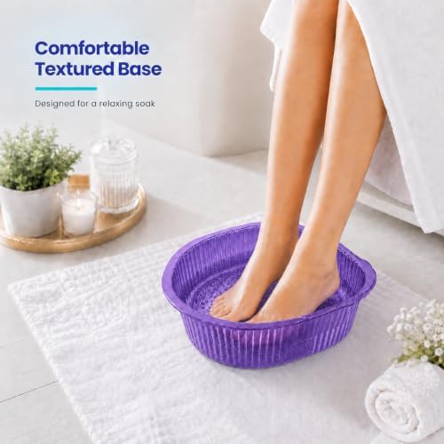 ForPro Universal Pedi Bath Liners - 50% THICKER - Fit Footsie Bath Plus Foot Bath, Disposable Pedicure Foot Tub Liners for Foot Spa Basins & Foot Bath Soaks, Purple, 50-Count - Image 5