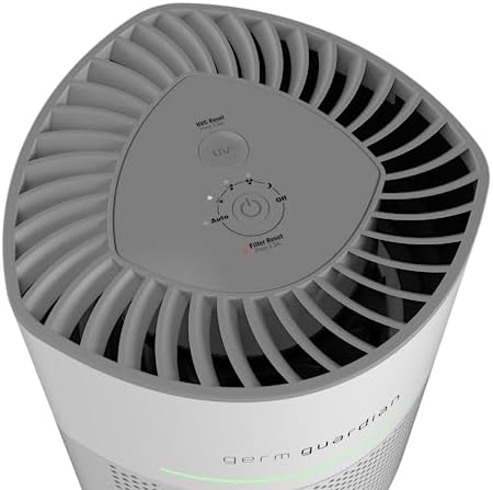 GermGuardian Airsafe+ HEPA Air Purifier for Home, Large Rooms Up To 1043 Sq. Ft. with HEPA Air Filter, UV-C Light & Air Quality Sensor, AC3000W, White - Image 5