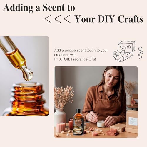 PHATOIL 3.38FL.OZ Sandalwood Sanctuary Fragrance Oils for Aromatherapy, Essential Oils for Diffusers for Home, Perfect for Diffuser, Yoga, Skin Care, DIY Candle and Soap Making - 100ml - Image 4