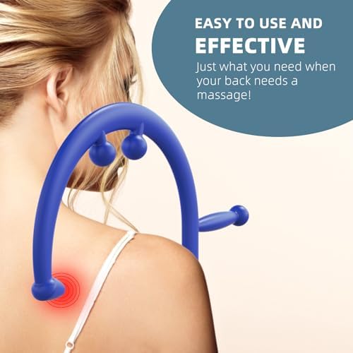 KEINE MARKE Massage Trigger Point Cane Body Deep Tissue Handheld Back, Neck, Shoulder, Leg and Feet Massager Rod, Muscle Release Tool Self Massage Hook Cane for Women & Men (Upgraded Blue) - Image 6