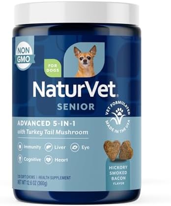NaturVet Senior Advanced 5-in-1 Support Dog Supplement - 120 Ct by NaturVet