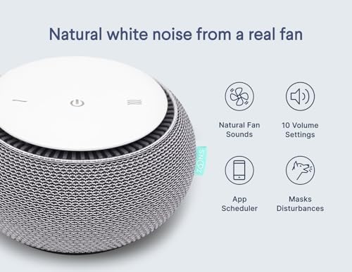 SNOOZ Original Smart White Noise Sound Machine, Real Fan Inside for Sleep - Image 2