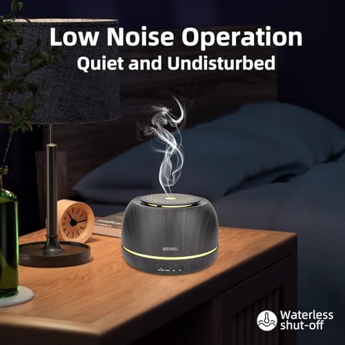 SEEDSEEL 300ML Essential Oil Diffuser,Ultrasonic Aromatherapy Diffuser, 7-Color Gradient Lights, Remote Control, 8 Hours Run Time, Suitable for Home,Office - Image 4