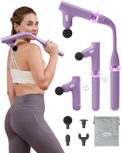 3-in-1 Detachable Massage Gun Deep Tissue with Extension Long Handle by CAREKING