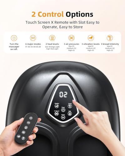 Shiatsu Foot Massager for Neuropathy with Heat and Remote Control - Image 2