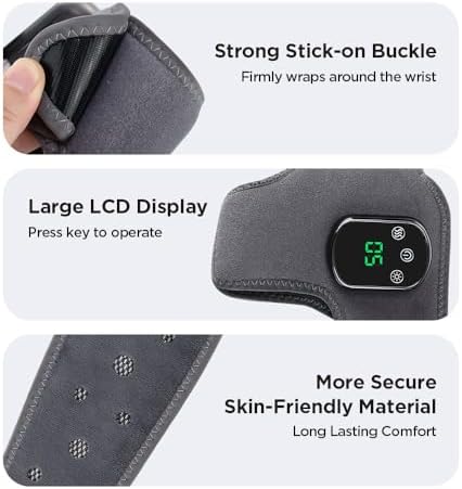 Portable Foot and Ankle Massager with Heat – 3-Speed Vibration & 5-Temperature Settings, Wireless for Pain Relief, Swelling, Plantar Fasciitis, Travel & Home Use, Gift (1) - Image 6