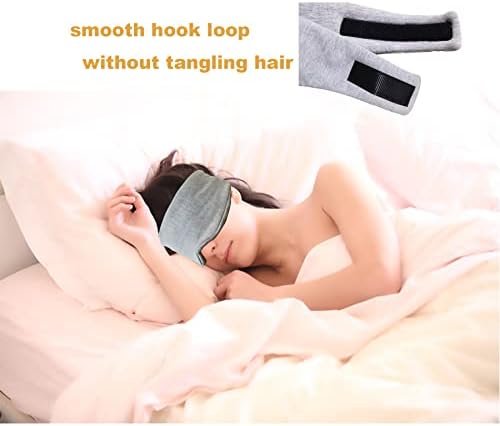 FAN WU Cotton Sleep Mask with Travel Pouch, Zero-Pressure Blackout Mask - Image 3