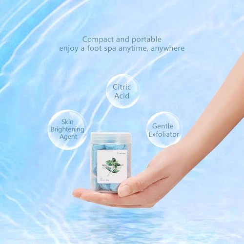 NOVAL Pedicure Spa Tablets, Blue Mint Foot Soak for Pedicure Bowl, Foot Bath and Salon Home Use, 100g - Image 3