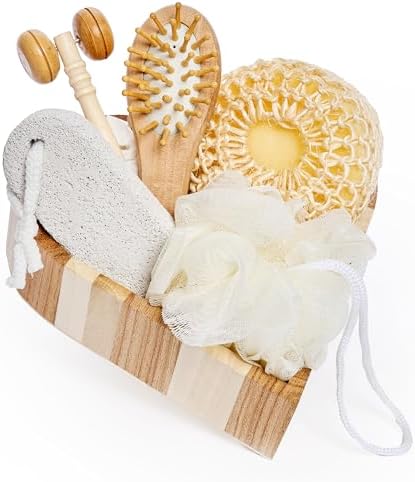 6-PC Skincare Set, Spa Gift Basket & Bath Accessories, Spa Day Essentials by BellaCiao