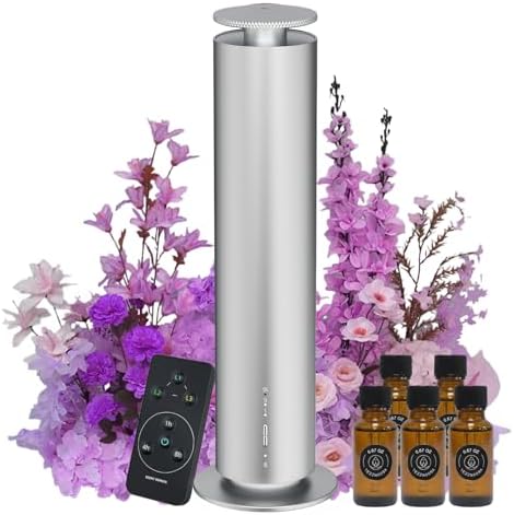 Somniare Waterless Essential Oil Diffuser, 1500 Sq. Ft 6 Level(Silver) by Whole-RoomFragranceinMinute