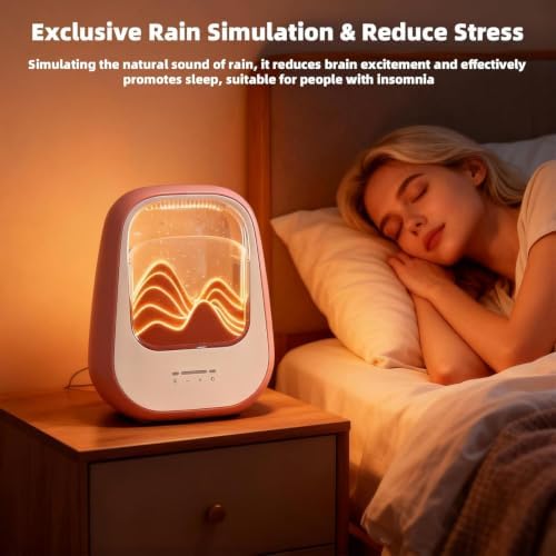 8-in-1 White Noise Sound Machine with Rain Drop Real Sound, Amber - Image 4