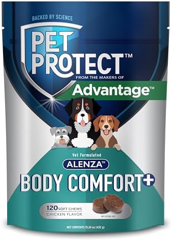 Pet Protect Body Comfort+ Supplement for Dogs, Chicken Flavor, 120ct by PetProtect