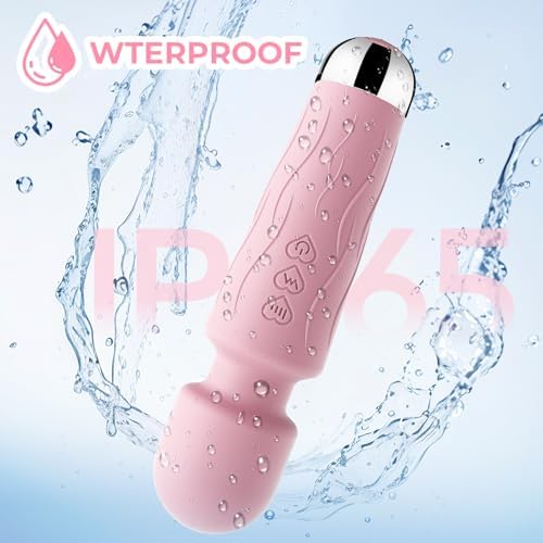 Kverg Handheld Personal Body Massager Wand with App – Waterproof, USB Rechargeable, 20 Vibration Patterns (Rose Pink) - Image 4