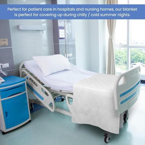 Linteum Textile Supply White - Snag Free Hospital Thermal Blanket 66x90 Inch 100% Cotton, Soft and Cozy, Breathable, All Season Twin Hospital Blanket (4-Pack) - Image 5