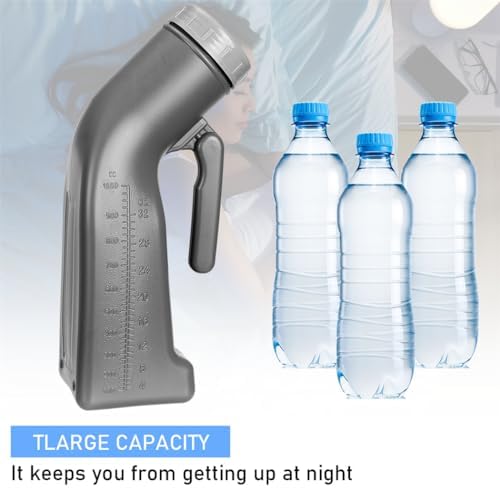 Urinals for Men Urinal Bottles Pee Bottle Camping Portable Toilet Spill Proof Urine Bottles for Men Male Outdoor Travel Hospitals Emergency 1000ML - Image 2