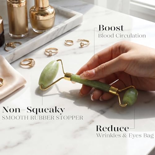BAIMEI IcyMe Jade Face Roller & Gua Sha Set,Self Care Gifts for Women - Image 2