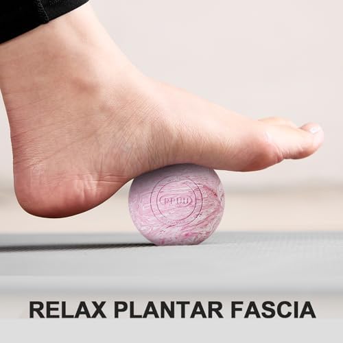 Massage Lacrosse Ball, 2.5 Inch Firm Solid Rubber Deep Tissue Ball for Myofascial Release, Plantar Fasciitis & Muscle Knot Relief, for Foot, Glutes, Shoulder Blades, Calves, 1 Count Pink - Image 2