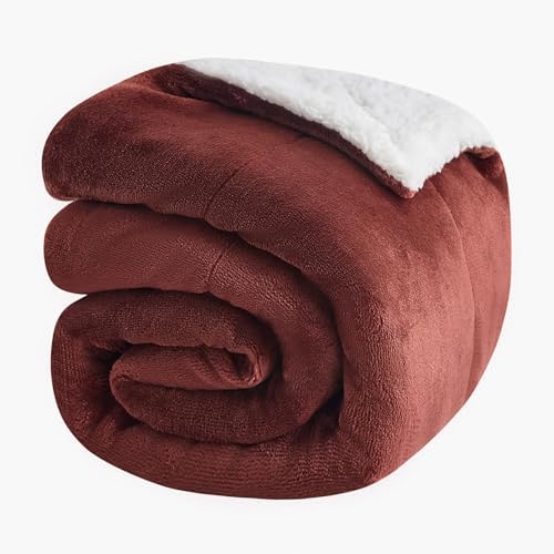 NANPIPER Warm Sherpa Blanket for Couch, Soft Fleece for Winter, Fuzzy Plush Small Throw Gift for Baby, Chocolate Brown 30x40 Inches - Image 5