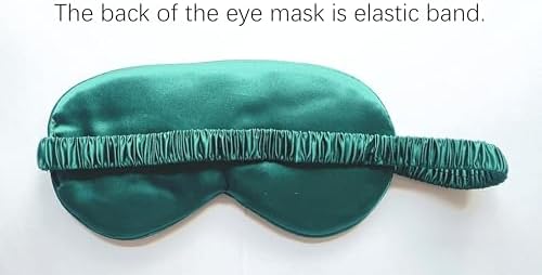 [1 Pack] QSYW Sleep Masks, Satin Eye Mask for Sleeping - Silky Eye Masks Bulk with Storage Bag & Elastic Strap,Green - Image 6