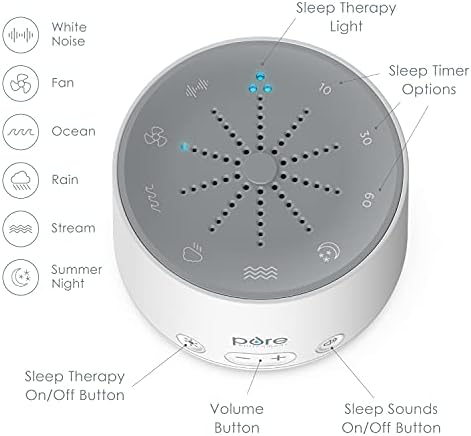 Pure Enrichment Doze Sound Machine and Sleep Light - 6 Soothing Sounds, Relaxing Pulse Light, Auto Sleep Timer, and Built-in USB Charger - All-Natural Sleep and Stress Reliever - Image 5