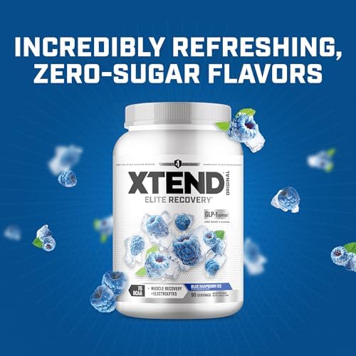 Xtend Original BCAA Powder with Zero Sugar, Blue Raspberry Ice, 90 Serv - Image 5