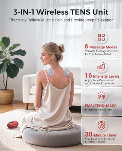 Wireless TENS Unit, Muscle Stimulator for Pain Relief, U8PRO TENS Machine - Image 2