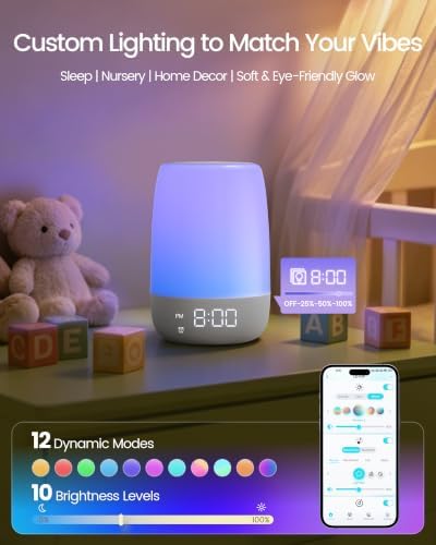 Glocusent White Noise Sound Machine for Sleep, 45 Sleep Sounds - Image 3