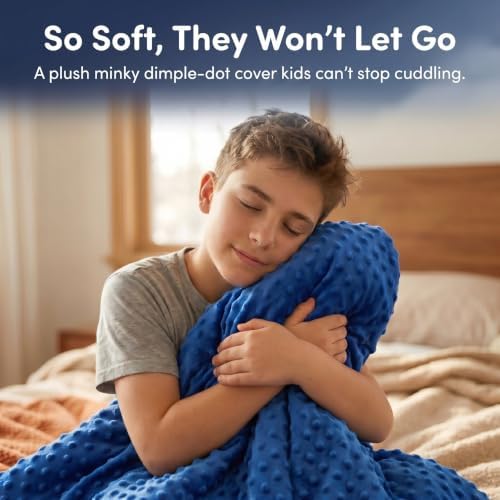 Super Soft Weighted Blanket for Kids with Removable Cover - 10 Lbs 48'' x 72'' Comfortable Children Heavy Blanket for Boys and Girls - Comforting Kids Weighted Blanket - Image 6