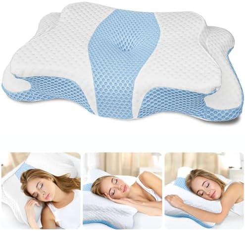 CHxxy Memory Foam Pillows, Cervical Pillow for Neck & Shoulder Pain Relief, by CHxxy