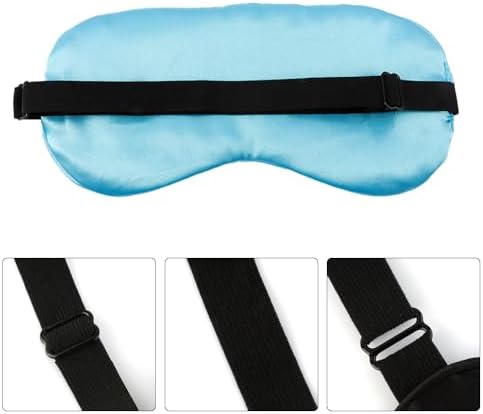 2 PCS Blue Silk Sleep Mask - Eye Masks for Sleep, Blindfold Travel Eye Mask - Shade Cover for Sleeping - Men & Women - Image 2