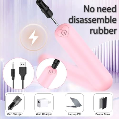 Mini Handheld Electric Back Massager Waterproof Quite Massager, Portable Massager for Back Neck Shoulder Body,Pink - Image 2