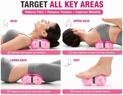 FITZELAR Double Lacrosse Massage Ball for Myofascial Release, Quality Certification, Massage Deep Tissue for Waist Back Feet, Trigger Point Therapy, Muscle Knots, Peanut Massage Ball for Muscle Pain - Image 3