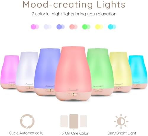 Homeweeks Essential Oil Diffuser for Room 100 ML 1 Pack - Image 4