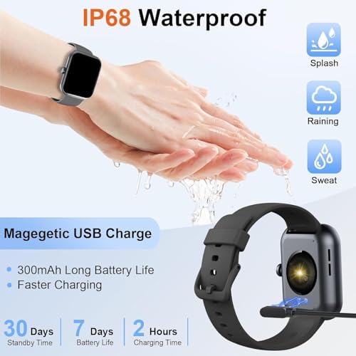 Smart Watch for Men Women (Answer/Make Call), 2025 New 1.91" HD SmartWatch, Fitness Watch with 120+ Sport Modes, IP68 Waterproof, Heart Rate/Sleep Monitor, Pedometer, Activity Tracker for Android iOS - Image 4