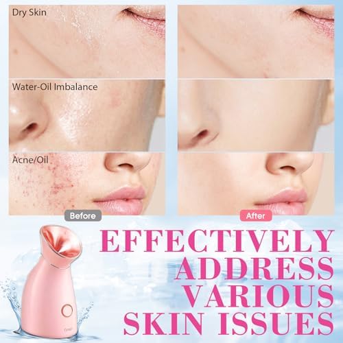 Pjordo Facial Steamer Spa Kit, 12 Skin Care Tools & 5 Jelly Mask Powder, Nano Ionic Steamer for Facial Deep Cleaning Unclog Pores Sinuses, Warm Mist Humidifier for Home SPA, Self Care Gifts for Women - Image 7