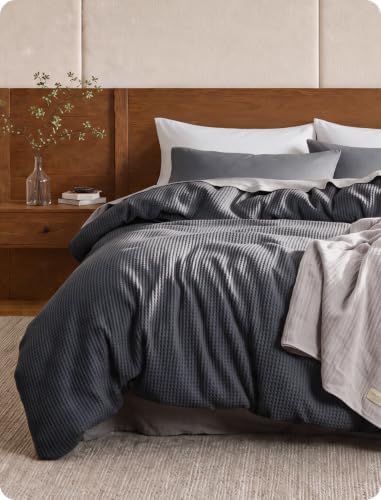 Bedsure PureWoven Cotton Waffle Weave Duvet Cover, King, Duvet Cover Only by Unknown