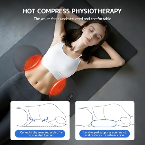 Rechargeable 3 in 1 Electric Lumbar Support Pillow with Heat & Lift Traction 2026 New, Cordless Triple Fusion Back Massager, Lower Back Pain Relief Deep Tissue Support Pillow for Bed Car Office - Image 6