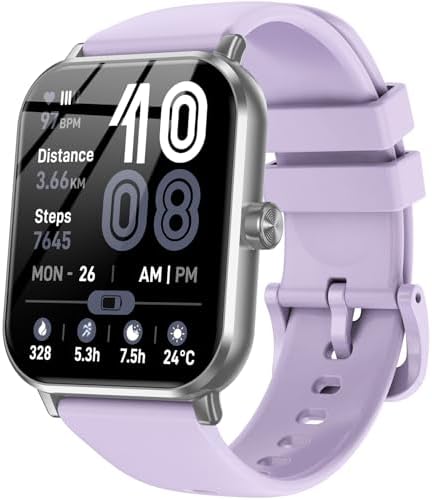 Smart Watch for Men Women, 1.83" HD Touch Screen Smartwatch with Bluetooth Call, 5 ATM Waterproof, 130+ Sport Modes Fitness Tracker Heart Rate Sleep Monitor Pedometer, Compatible with Android iPhone by JACOOSA
