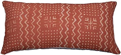 Trade Star 100% Cotton Throw Pillow Cover Handwoven Oblong Pillow Case Indian Cushion Cover Boho Luxury Living Room Decor Ethnic Rectangle Spring Pillow Case (Rust ALMA 12X24 INCHES) by TradeStar