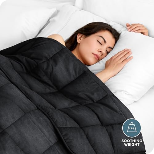 Bare Home Minky Fleece Weighted Blanket (Black, 40"x60" 10lbs) - Image 2