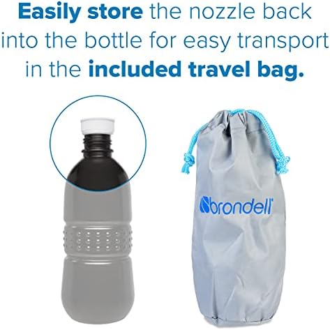 Brondell GoSpa Travel Bidet GS-70 – Portable Peri Bottle for Postpartum & Perineal Care, 400ml Handheld Bidet with Angled Nozzle, Collapsible Design, Nozzle Storage & Travel Bag, Midnight - Image 5